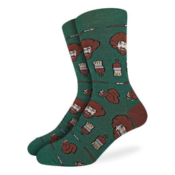 Men's Bob Ross Faces Socks