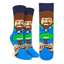 Women's Bob Ross, Happy Little Tree Socks