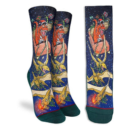 Women's Santa Claus Tyrannosaurus Rex Socks