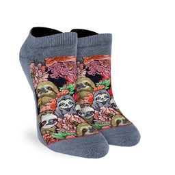 Women's Floral Sloths Ankle Socks