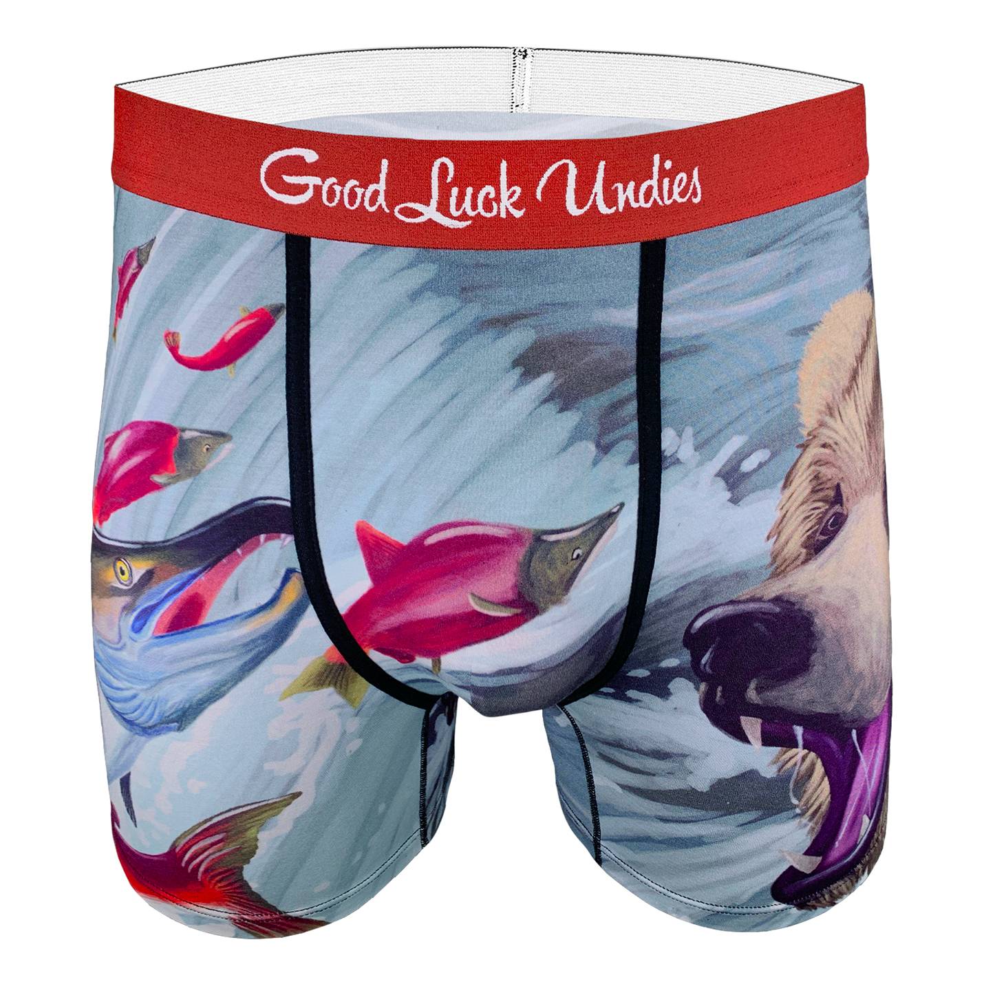 Men's Bear Catching Salmon Underwear