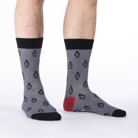 Men's Big & Tall Gray Penguin Socks