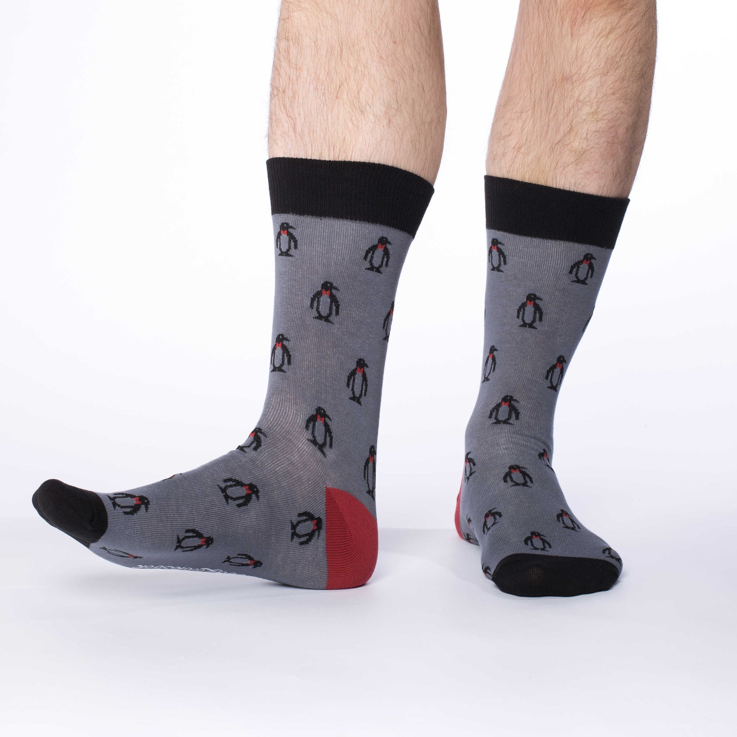 Men's Big & Tall Gray Penguin Socks