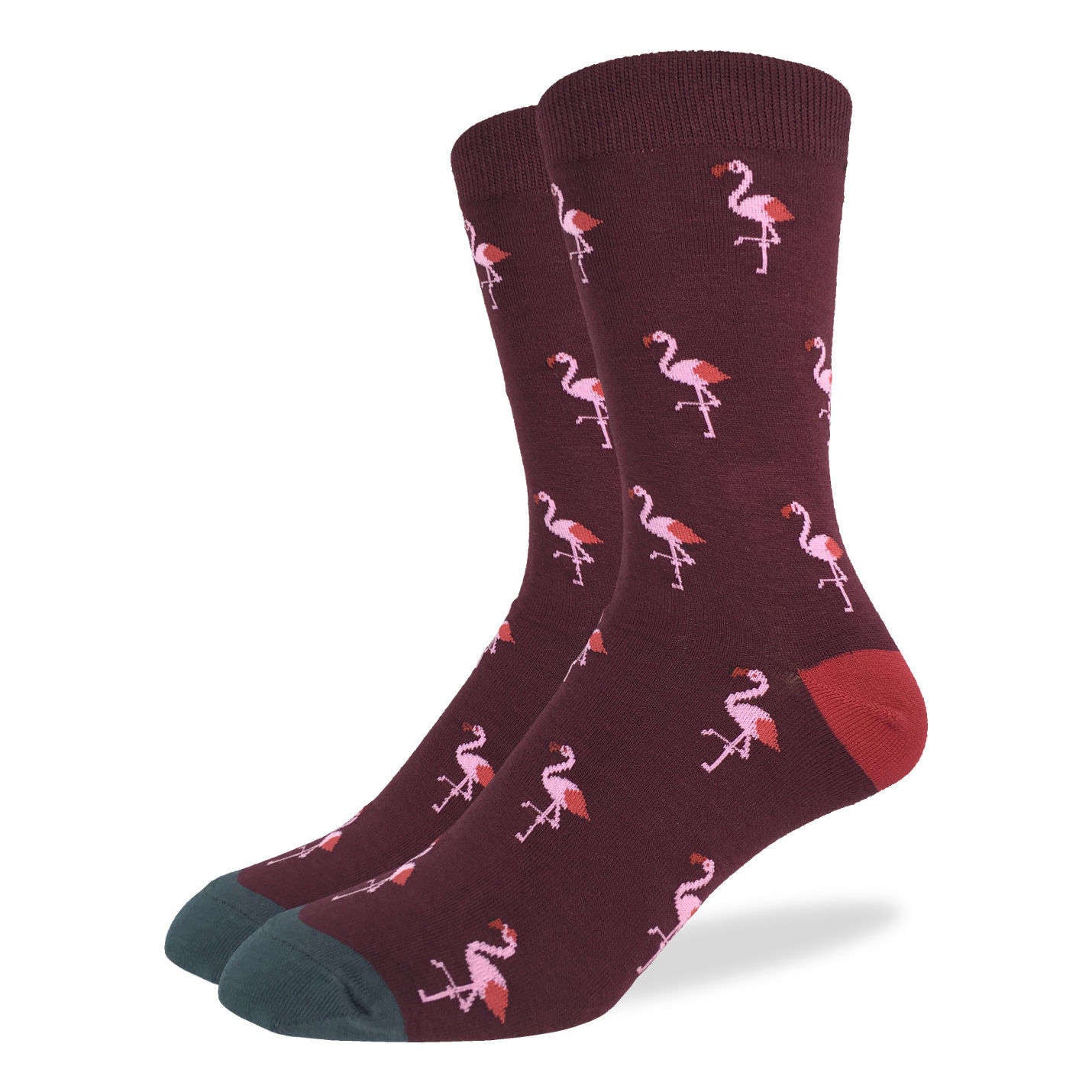 Men's Big & Tall Pink Flamingo Party Socks