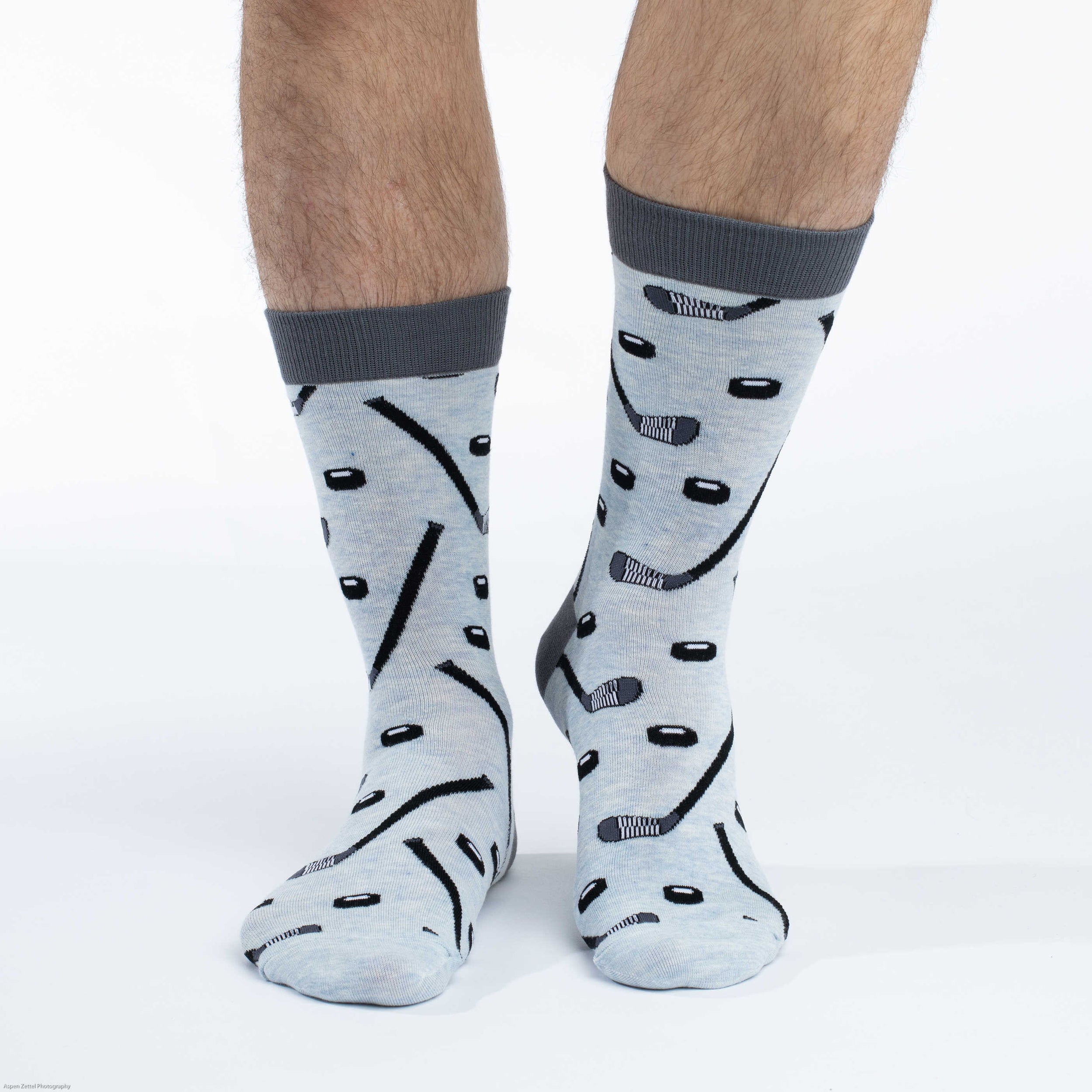 Men's Hockey Sticks and Pucks Socks