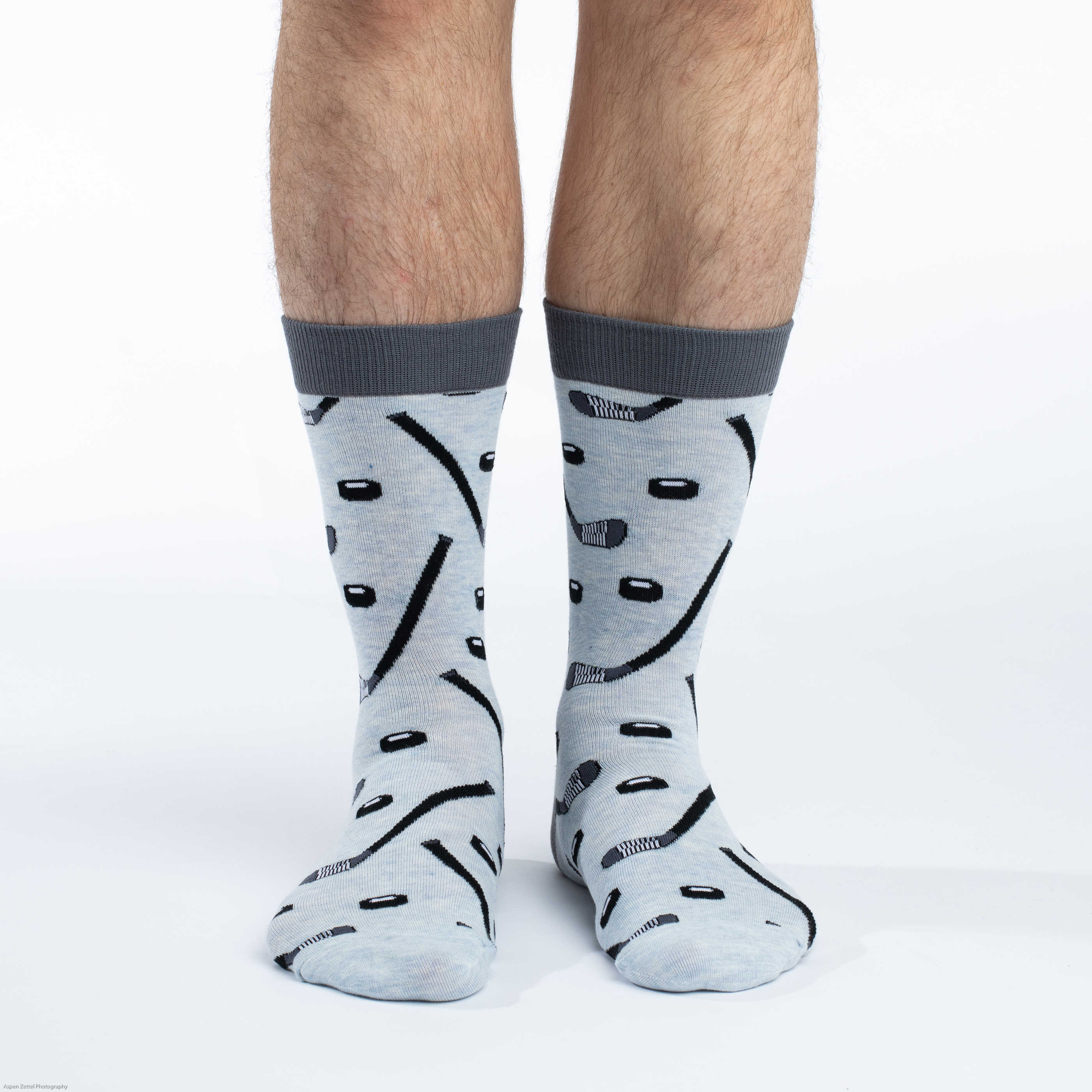 Men's Hockey Sticks and Pucks Socks