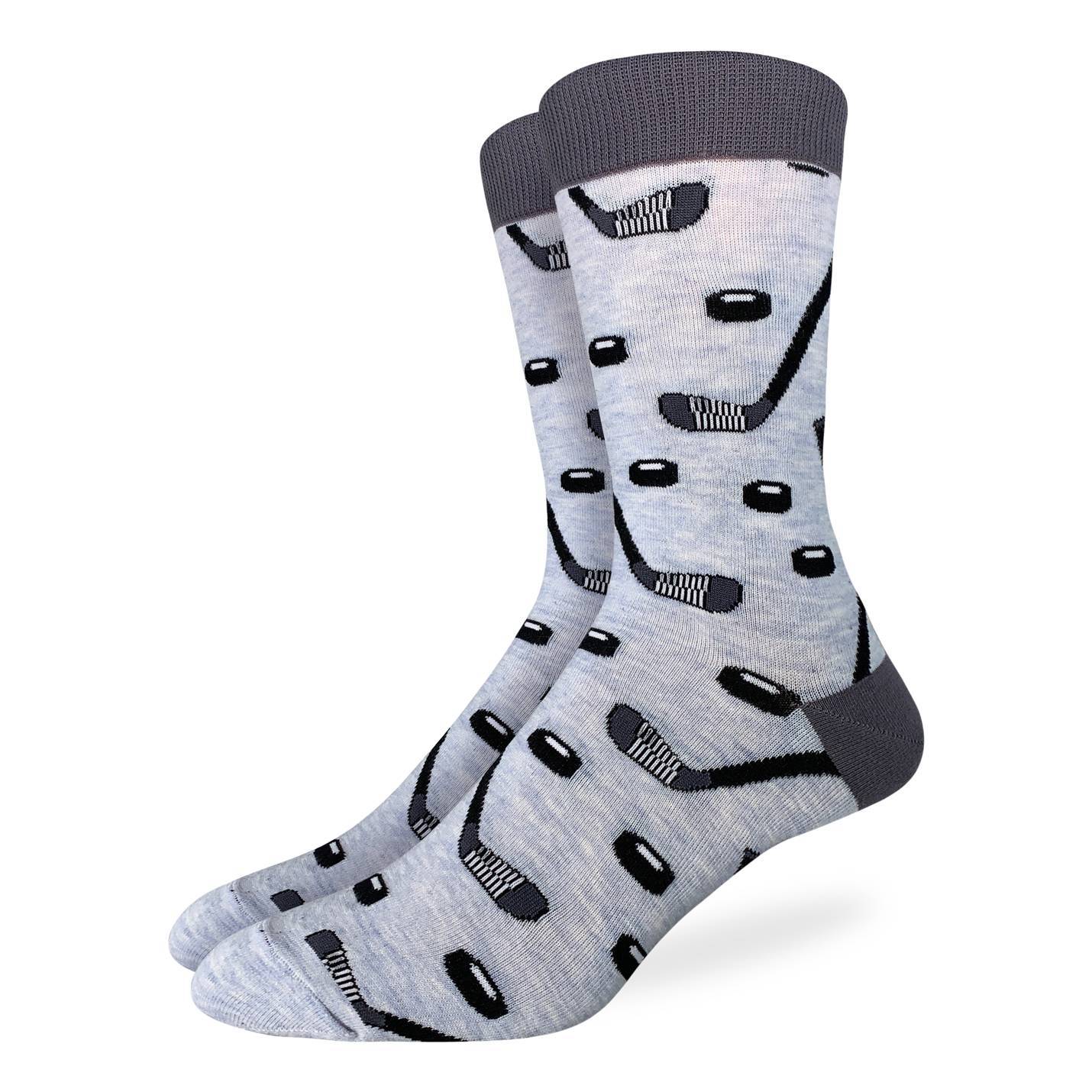 Men's Hockey Sticks and Pucks Socks