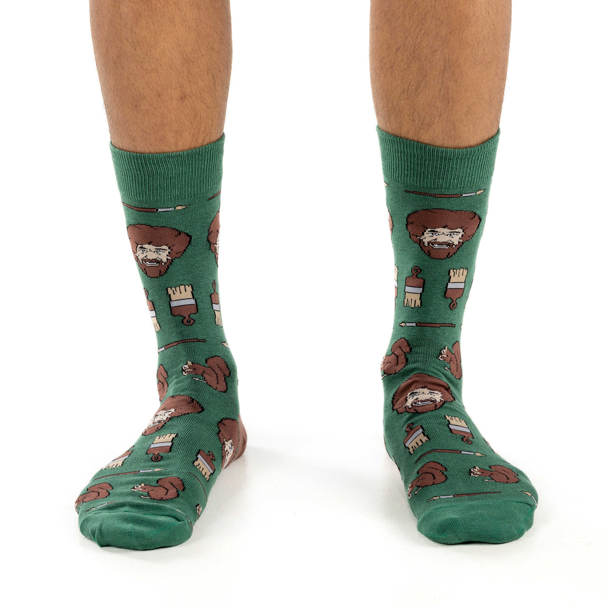 Men's Bob Ross Faces Socks