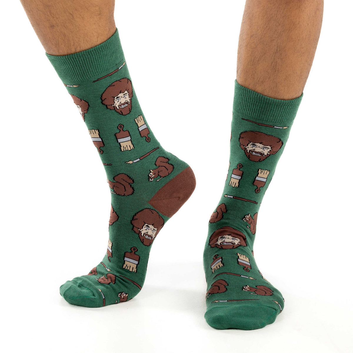 Men's Bob Ross Faces Socks
