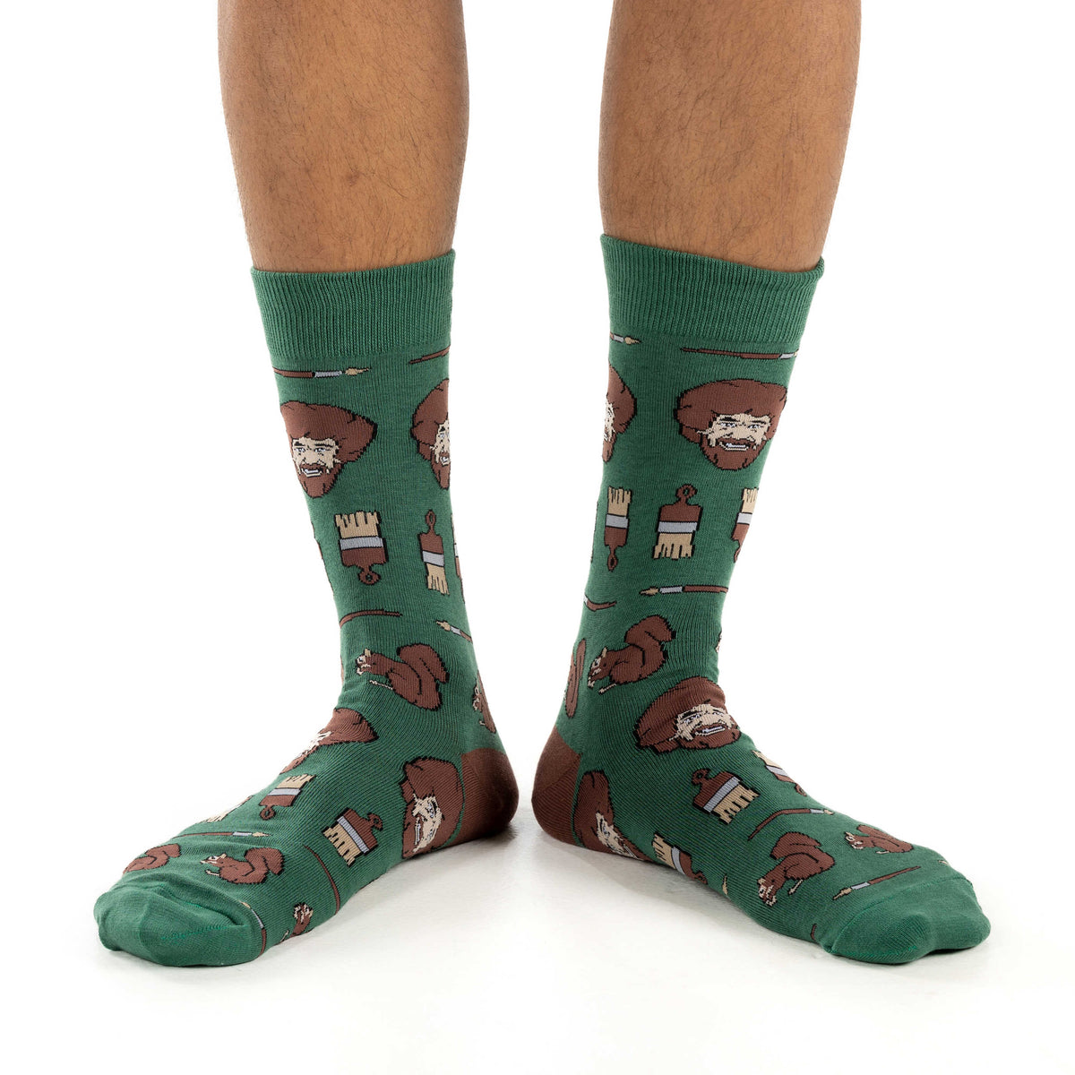Men's Bob Ross Faces Socks