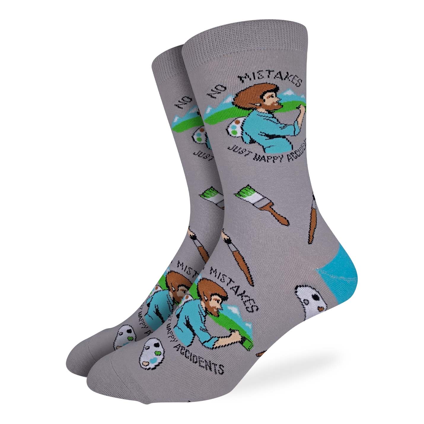 Men's Big & Tall Bob Ross Happy Accident Socks
