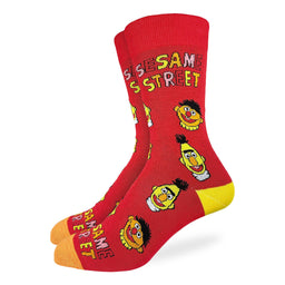 Men's Sesame Street, Bert and Ernie Faces Socks