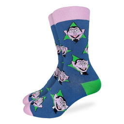 Men's Sesame Street, The Count Faces Socks
