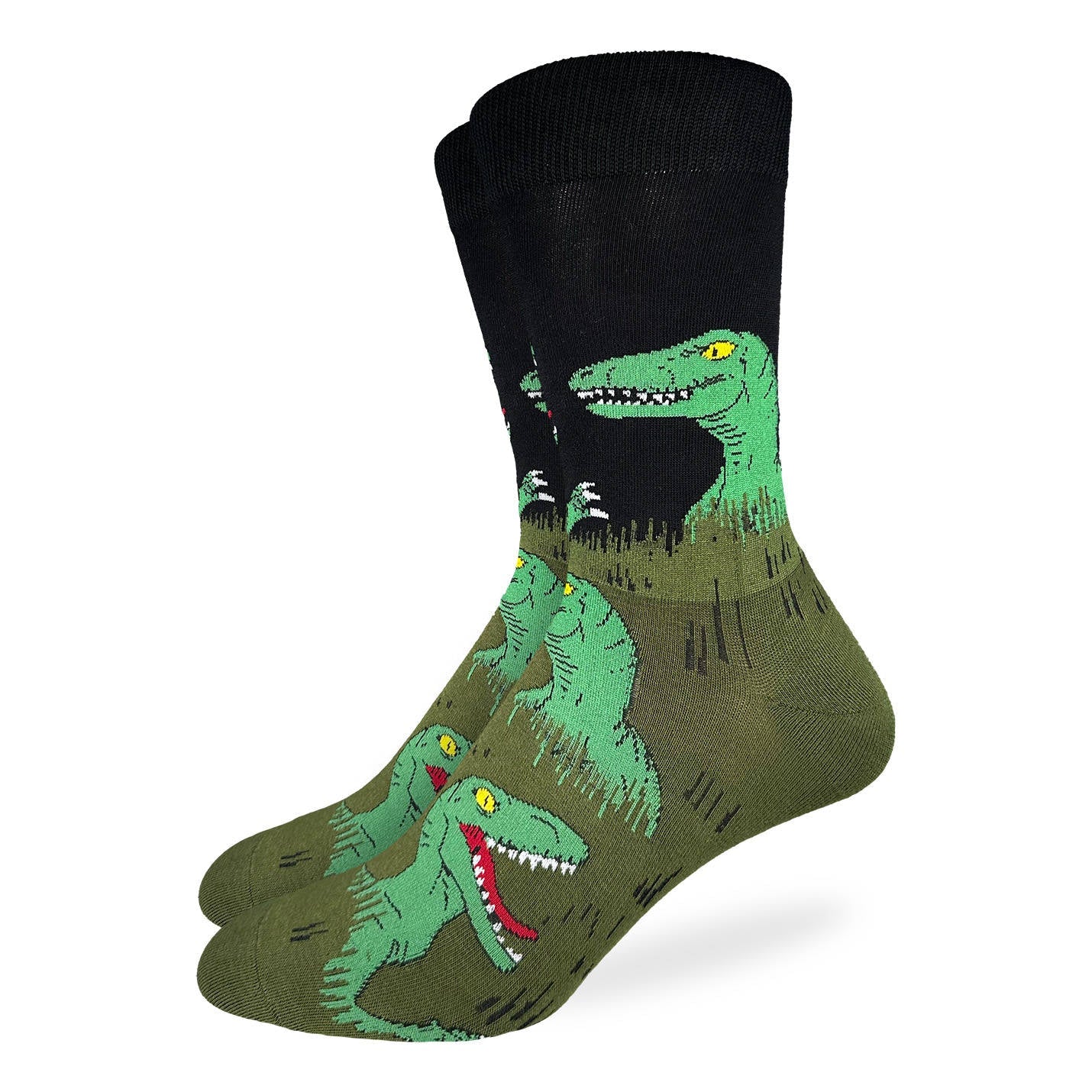 Men's Velociraptors Hiding in Bushes Socks