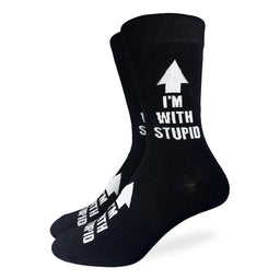 Men's I'm With Stupid Socks