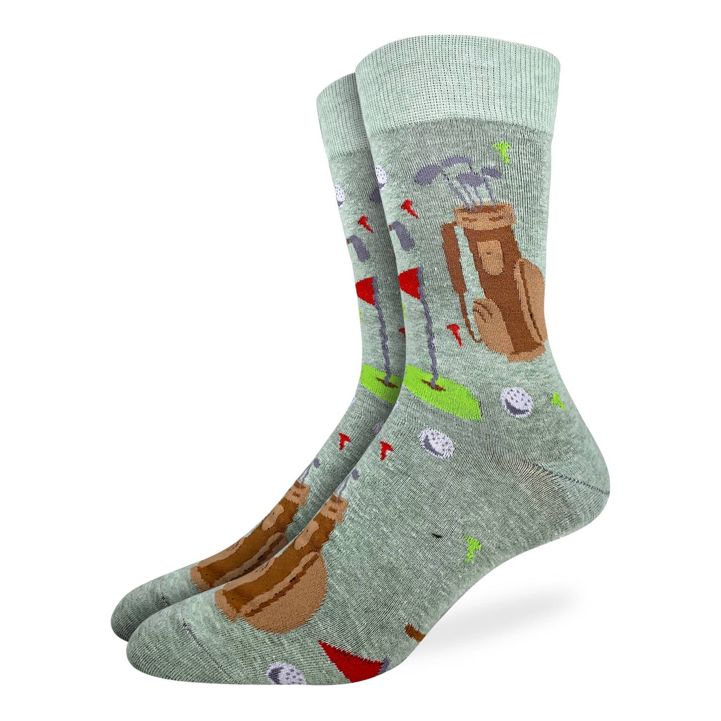 Men's Big & Tall Golf Green Socks