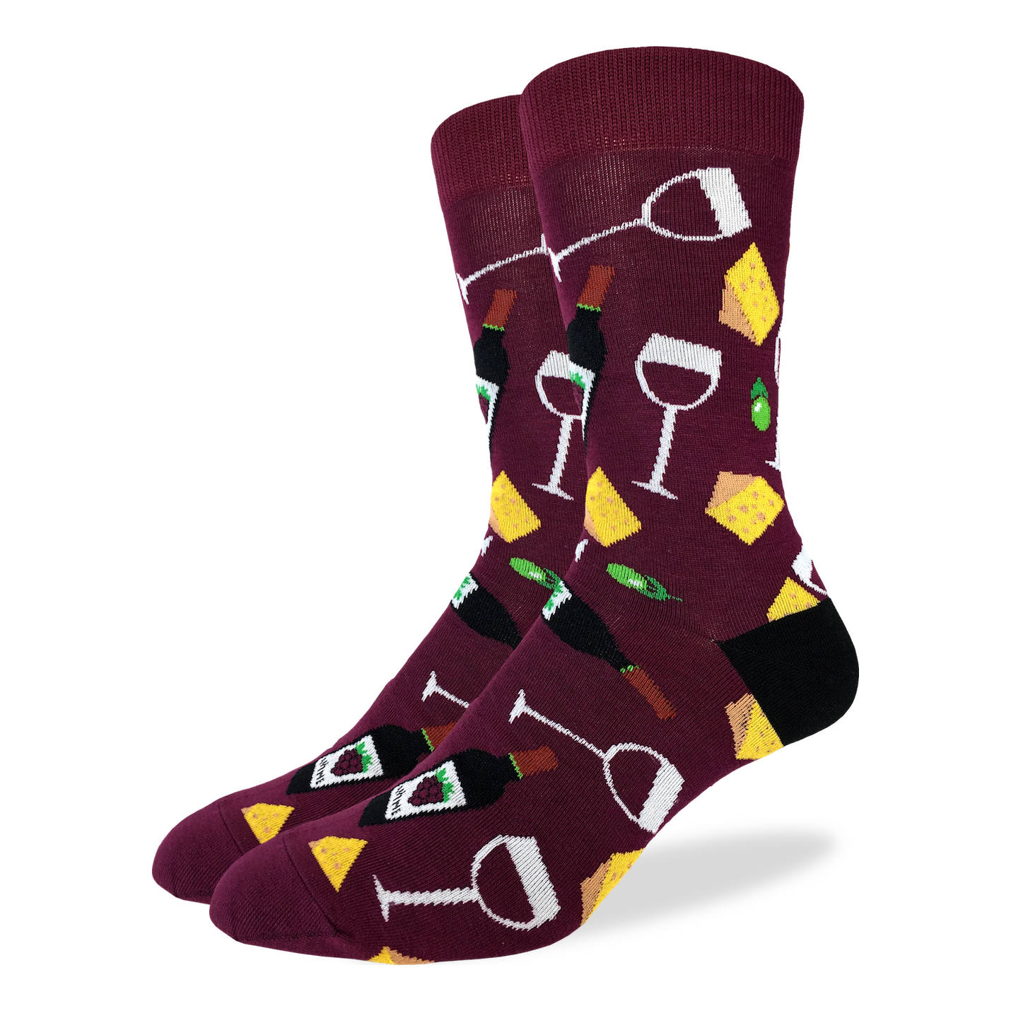 Men's Big & Tall Wine & Cheese Socks