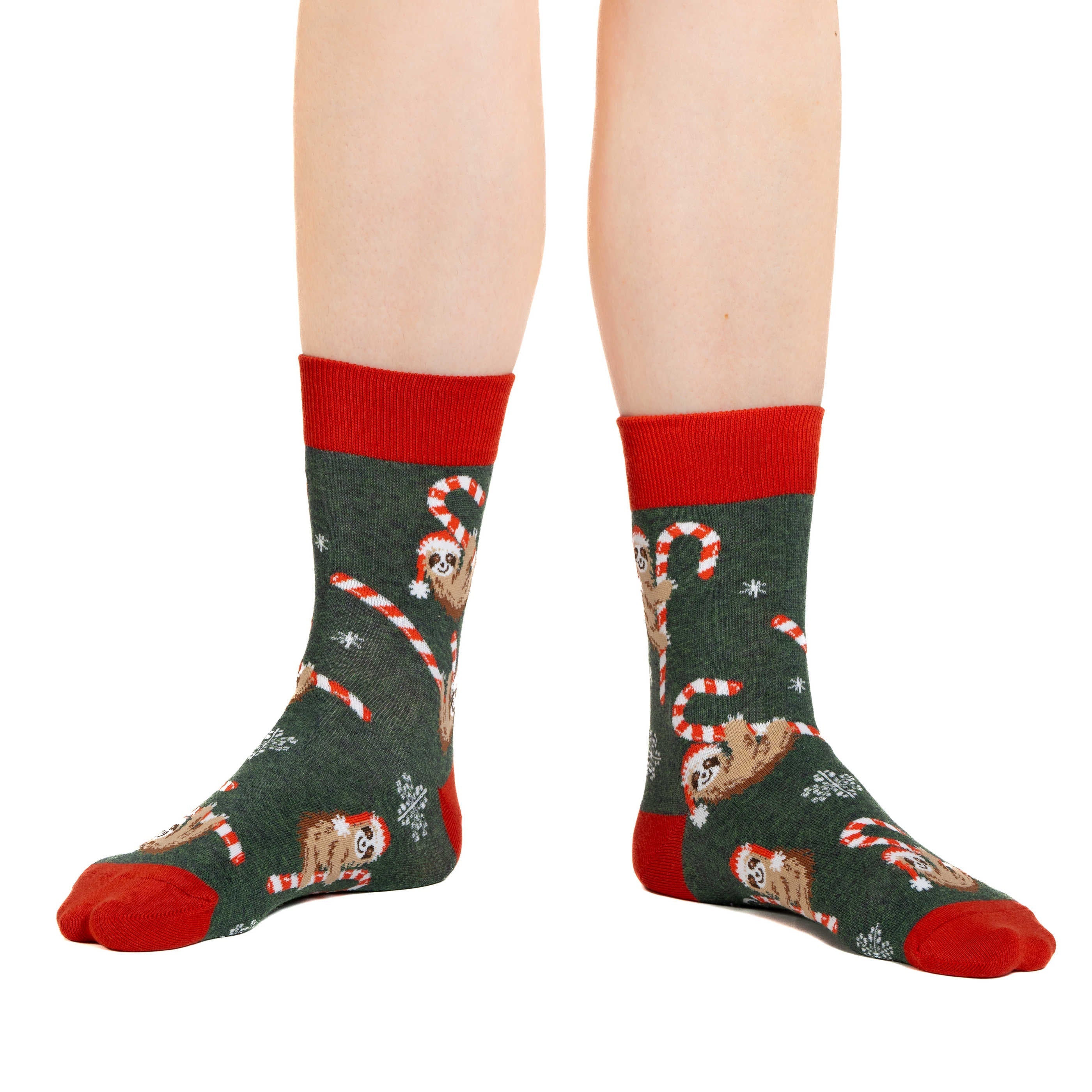 Women's Candy Cane Sloths Socks