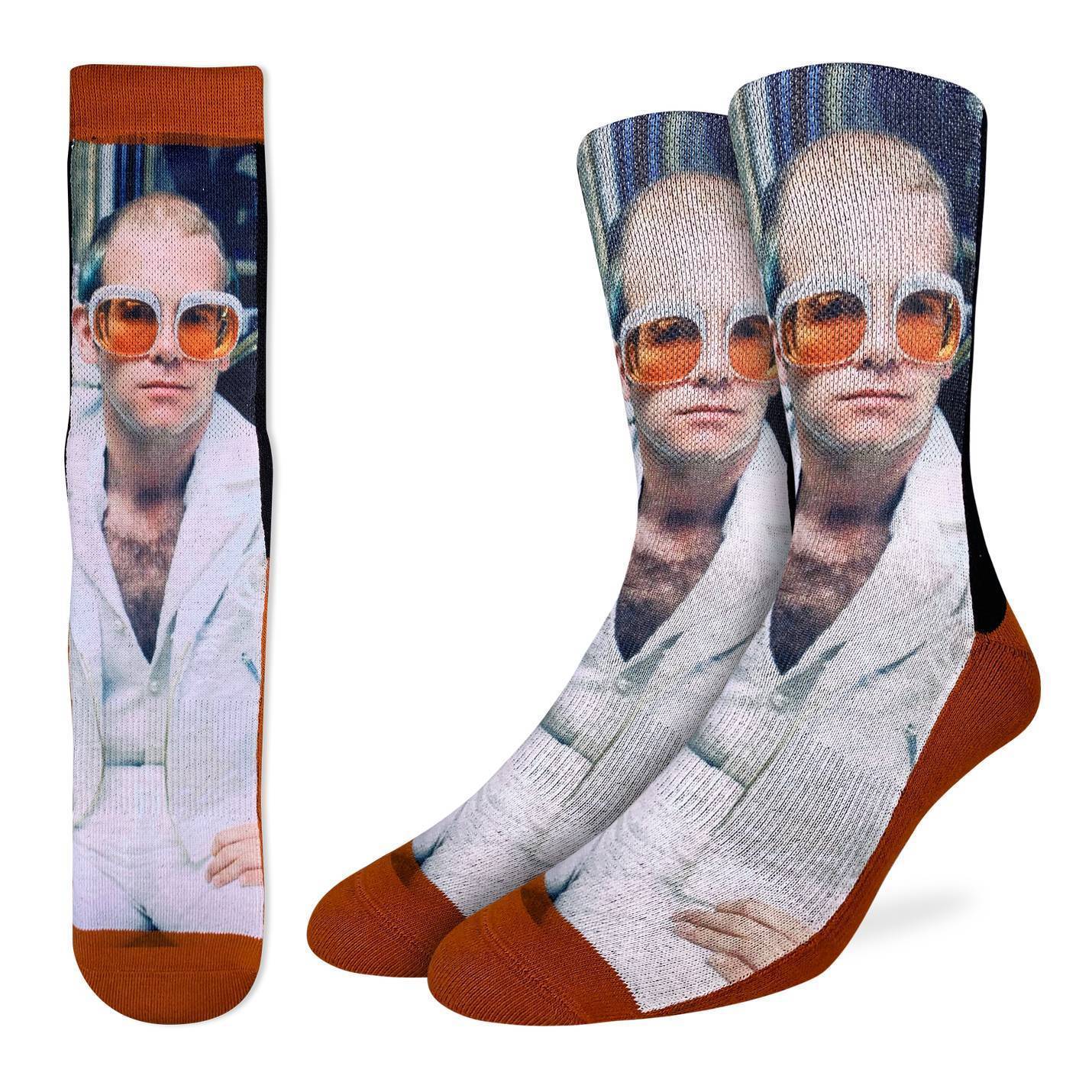 Men's Elton John in White Jacket Socks