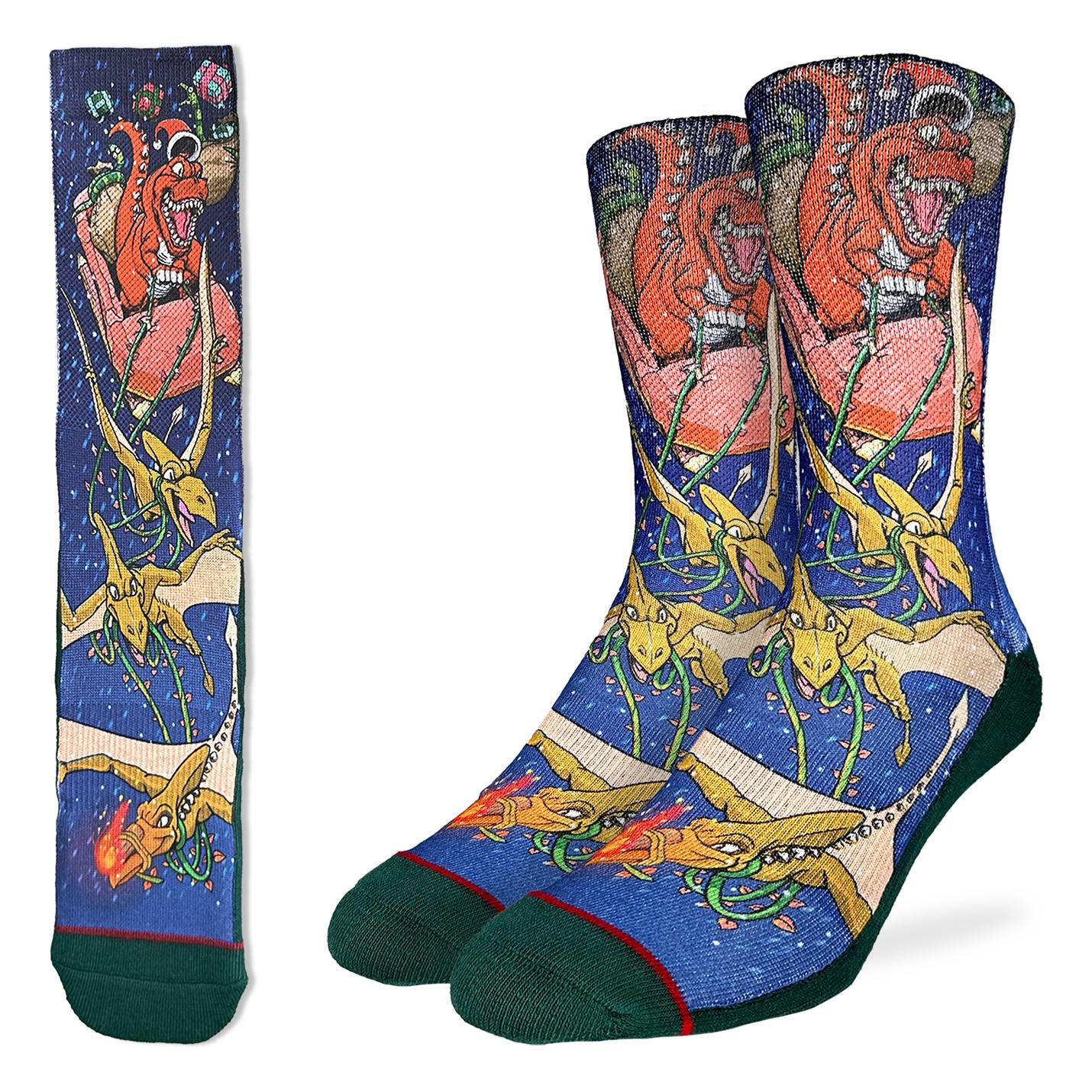 Men's Santa Claus Tyrannosaurus Rex Socks