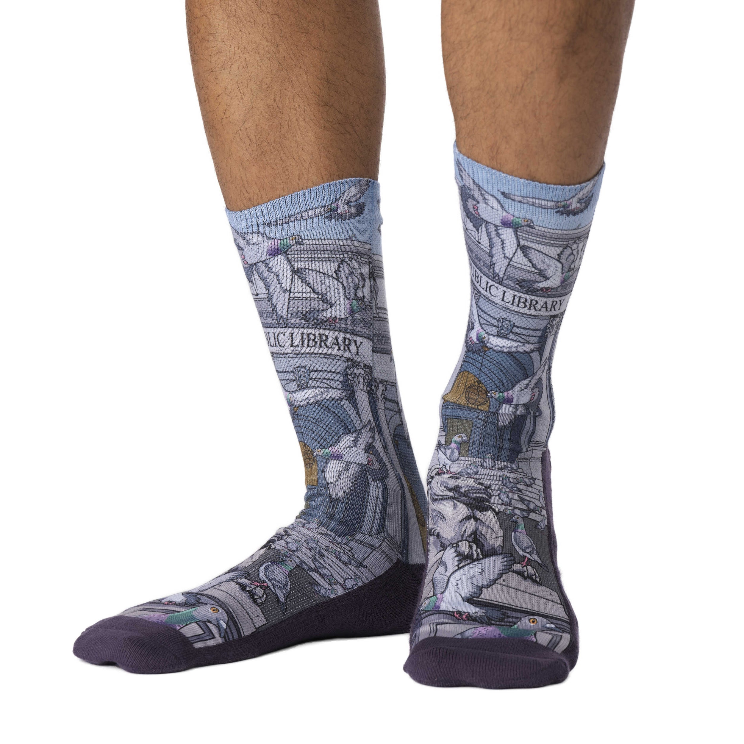 Men's Pigeons at the Public Library Socks