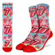 Men's The Rolling Stones, Red Hot Lips on Tie-Dye Socks