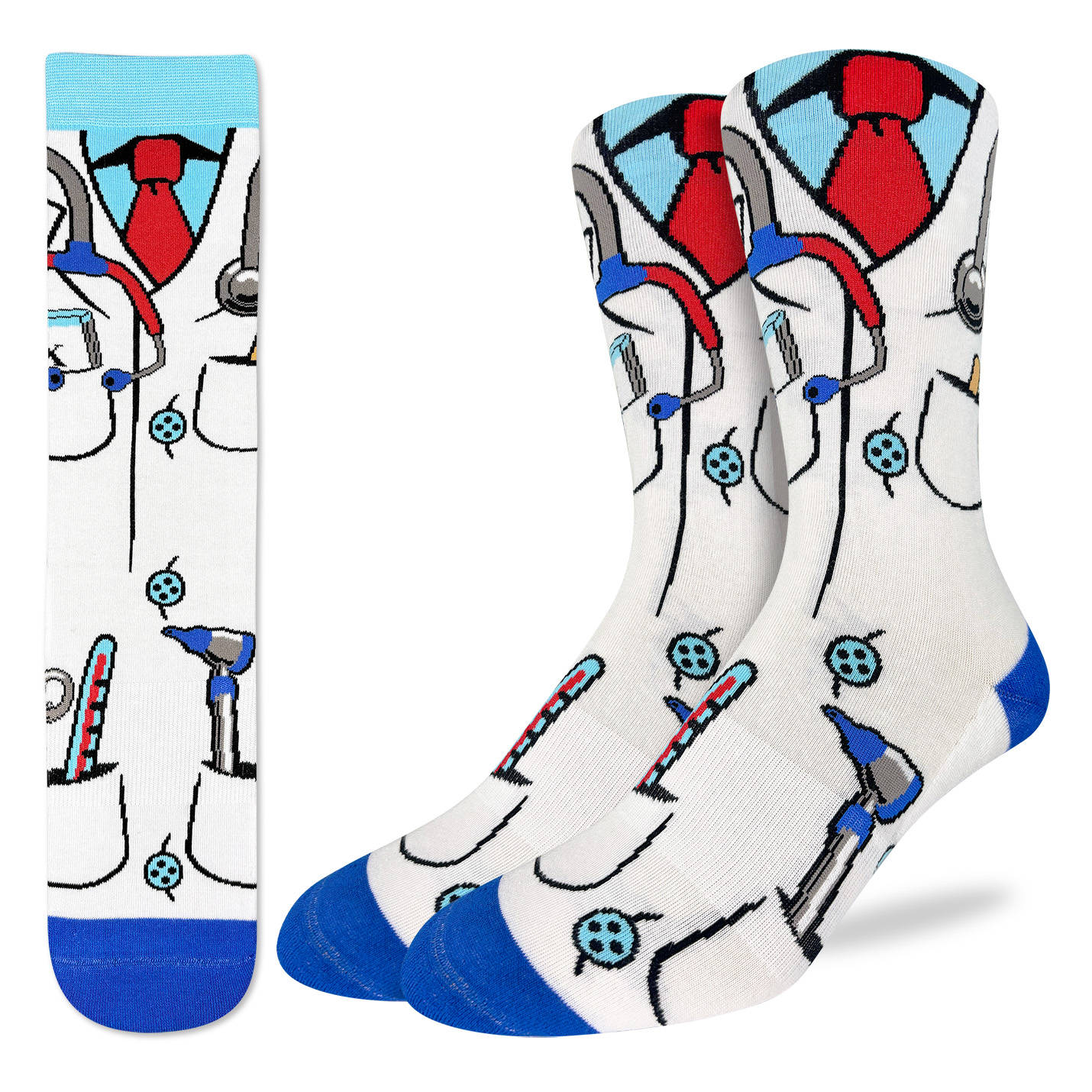 Men's Doctor's White Coat Socks