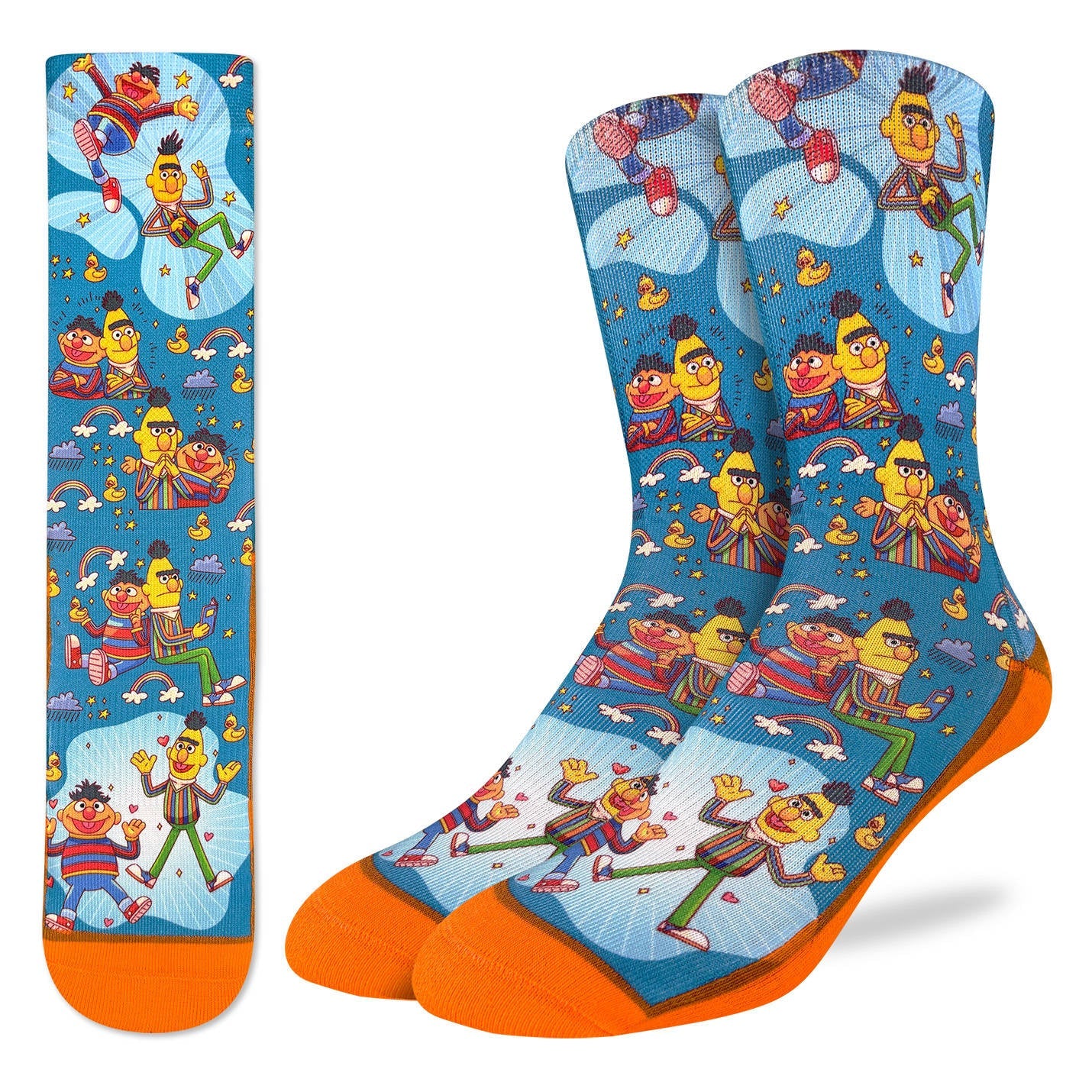 Men's Sesame Street, Bert & Ernie and Rainbows Socks