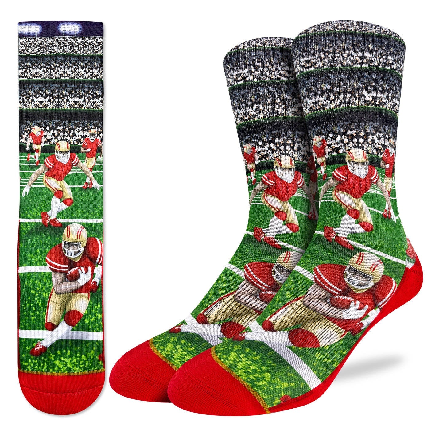 Men's Football, Red and Gold Socks