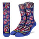 Men's The Rolling Stones, Red Hot Lips on Purple Socks
