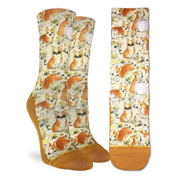 Women's Corgis on a Beach Socks