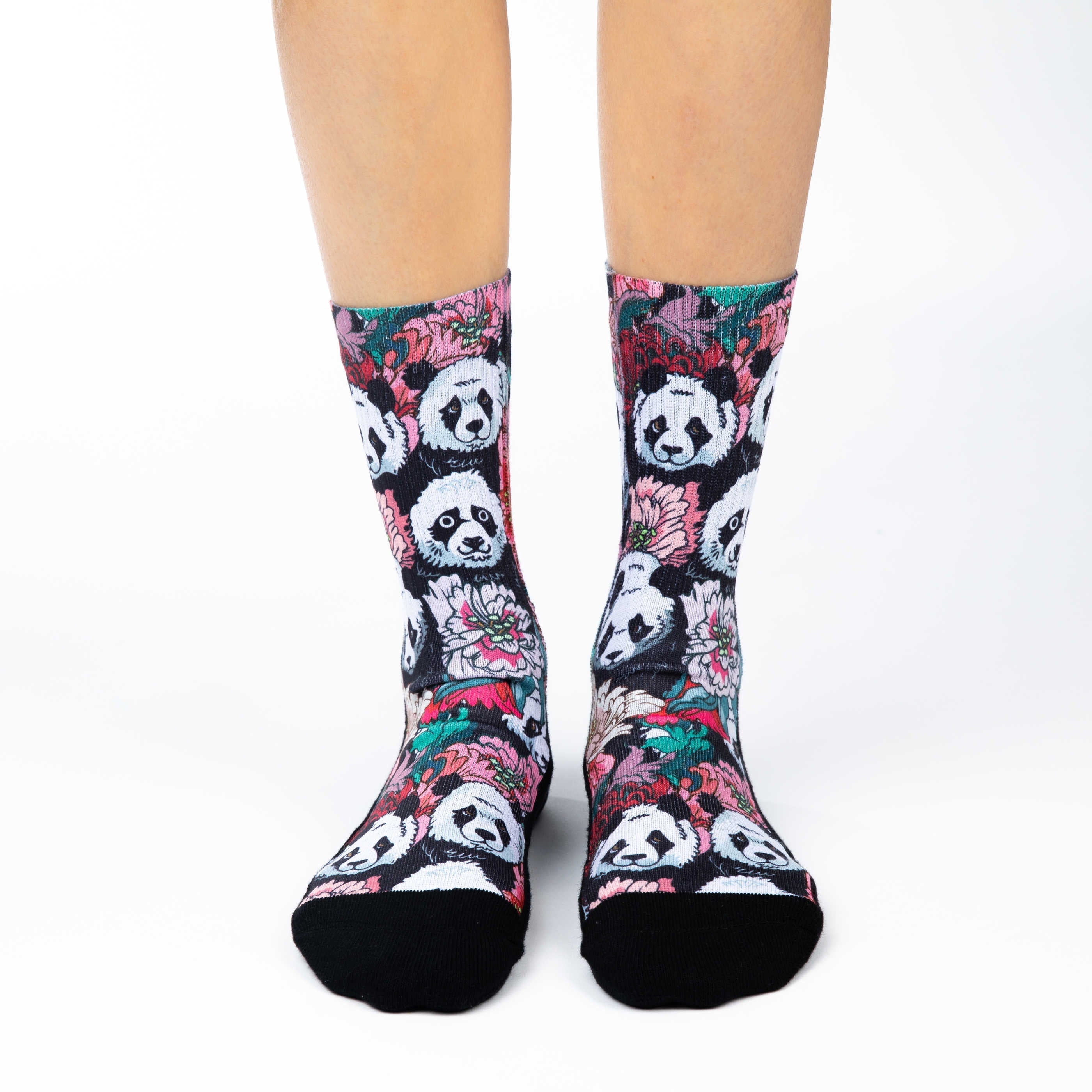 Women's Floral Pandas Socks