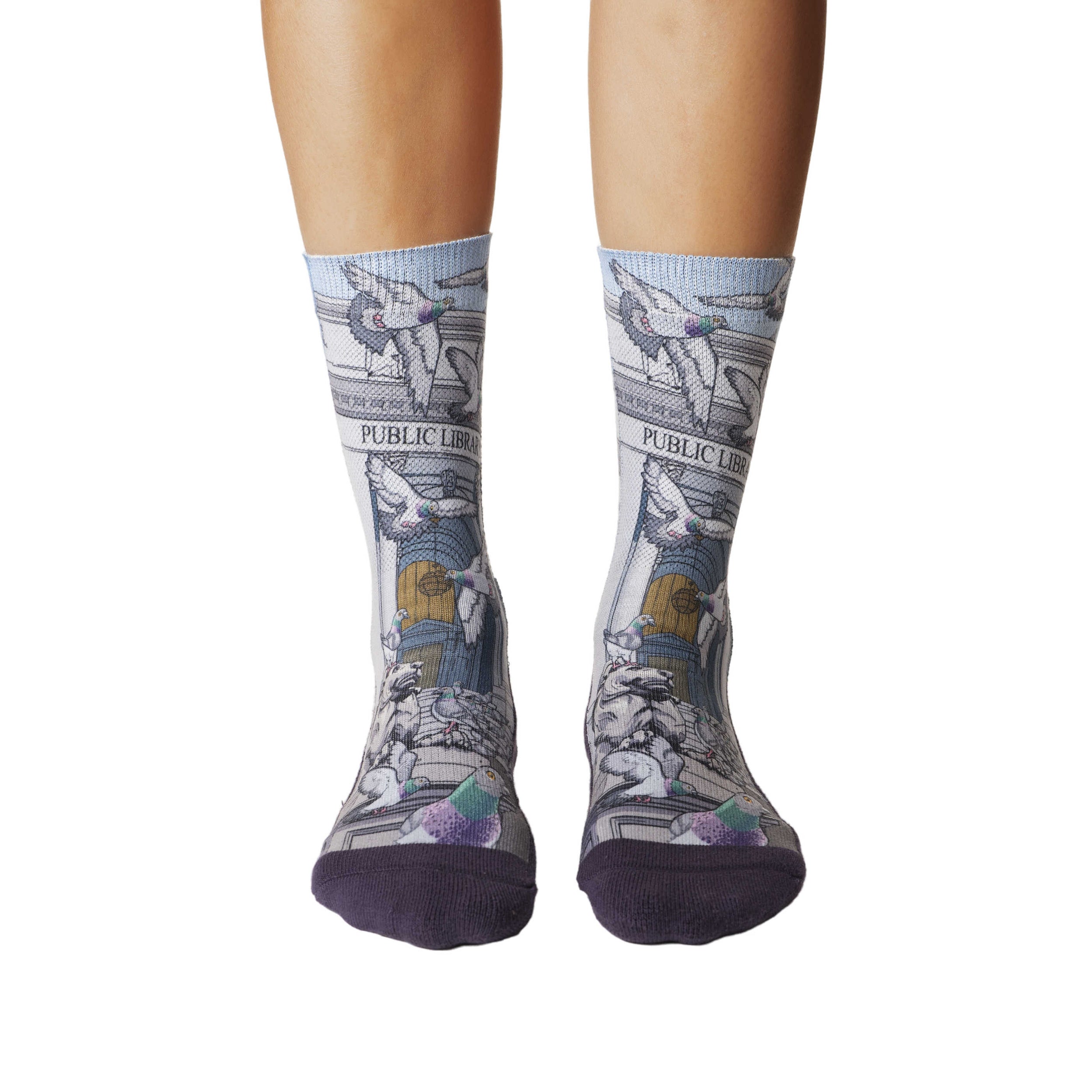 Women's Pigeons at the Public Library Socks