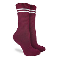 Women's Athletic Socks, Burgundy