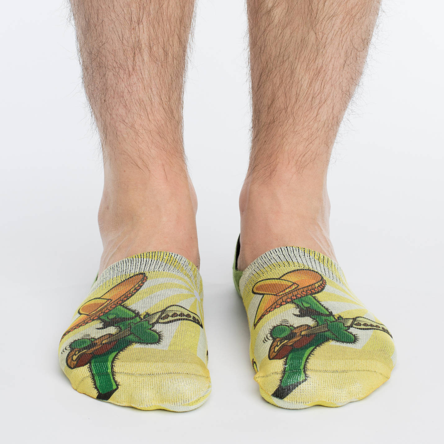 Men's Cactus Guitar No Show Socks