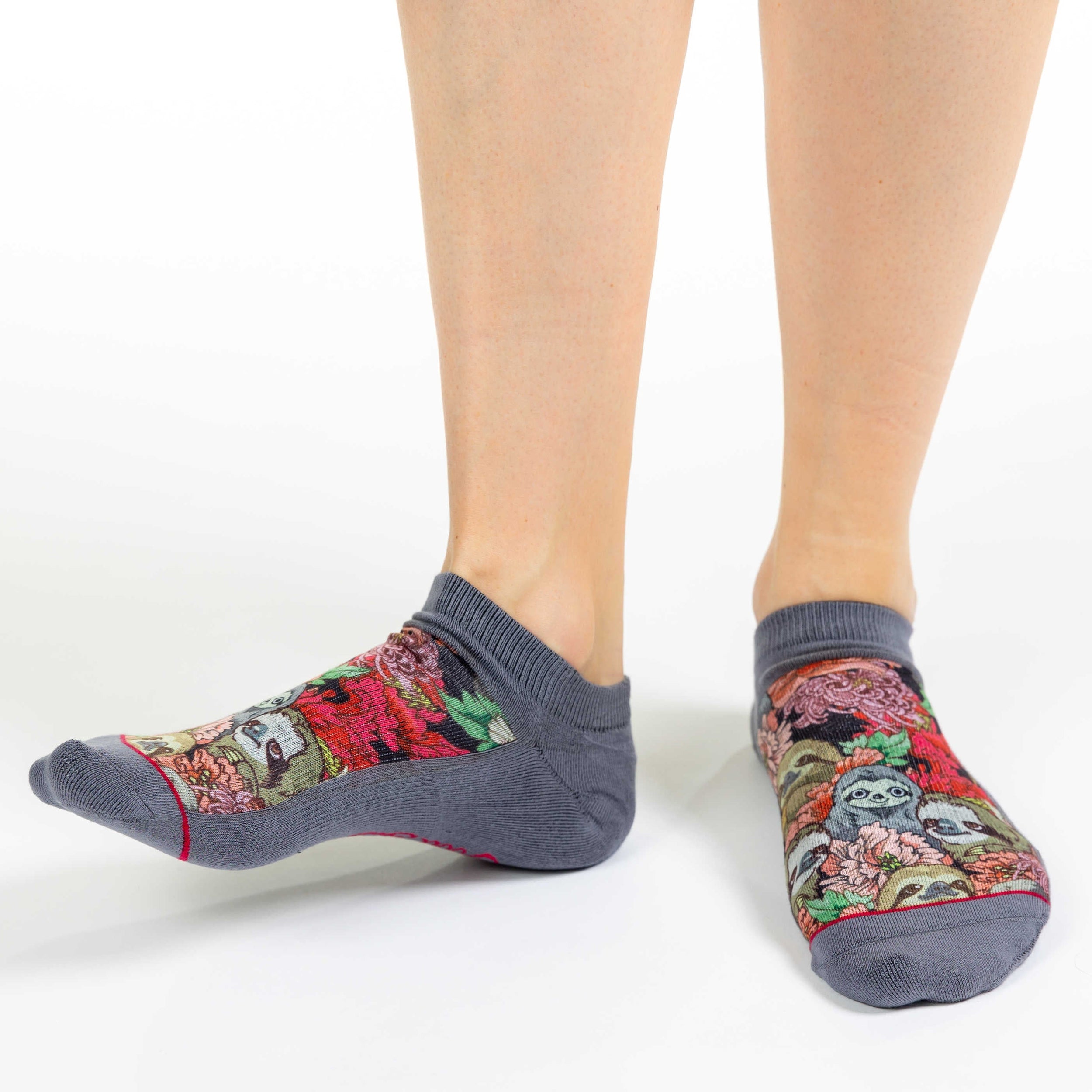 Women's Floral Sloths Ankle Socks