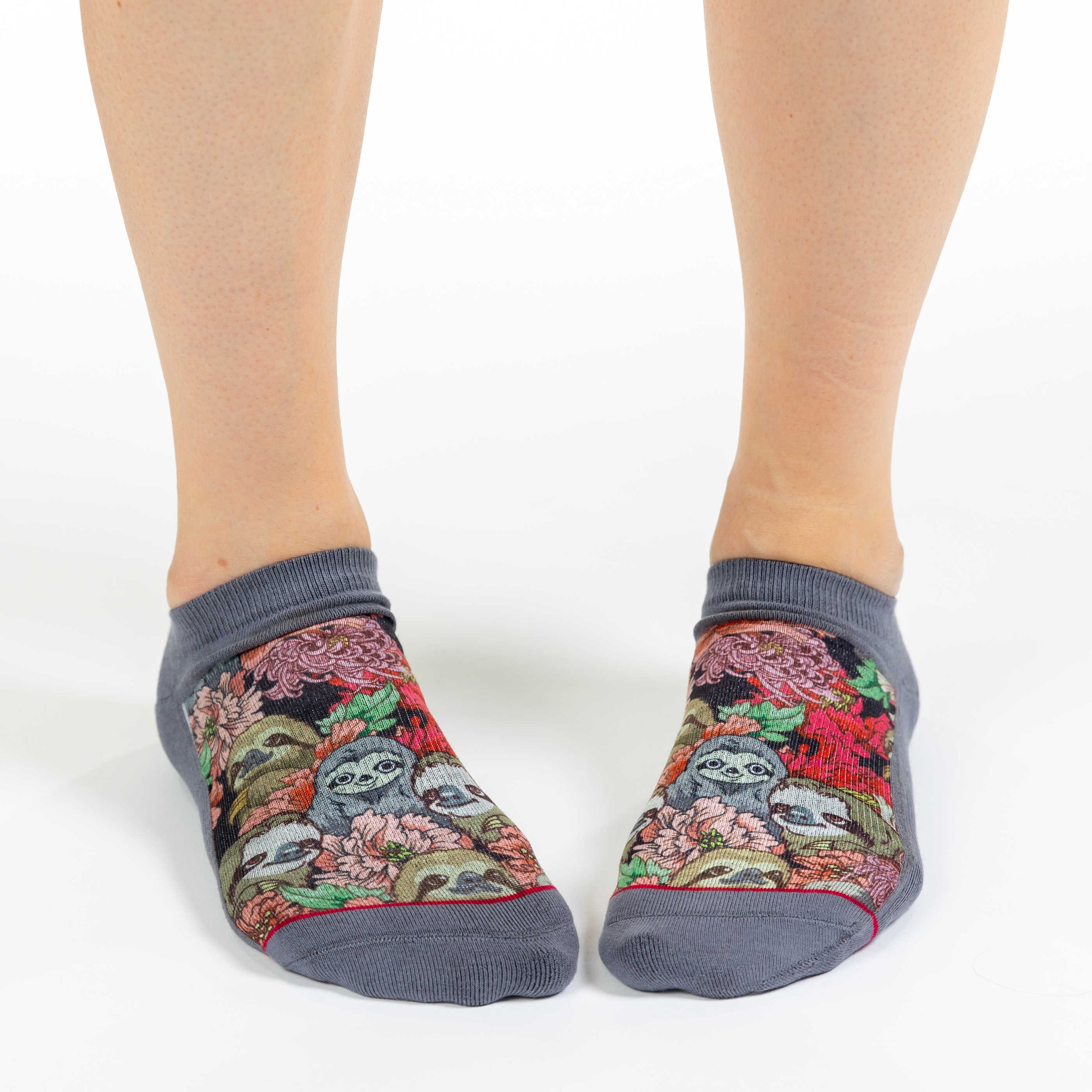 Women's Floral Sloths Ankle Socks
