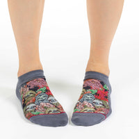 Women's Floral Sloths Ankle Socks