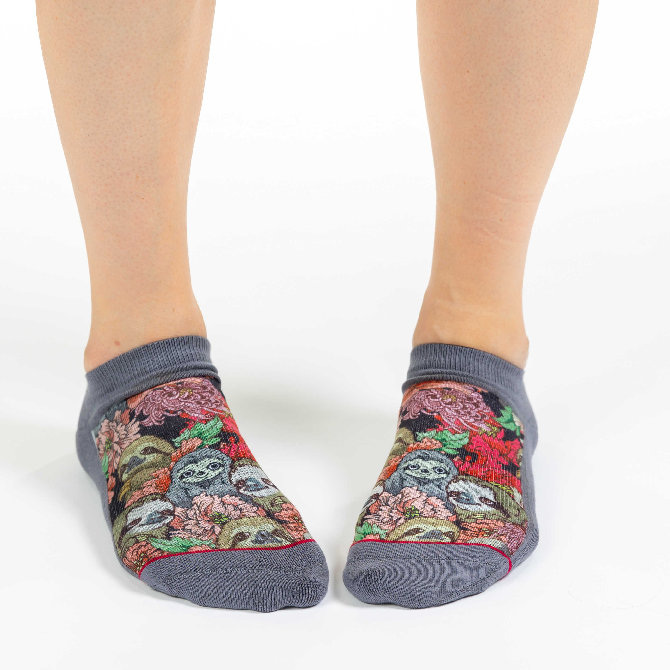 Women's Floral Sloths Ankle Socks
