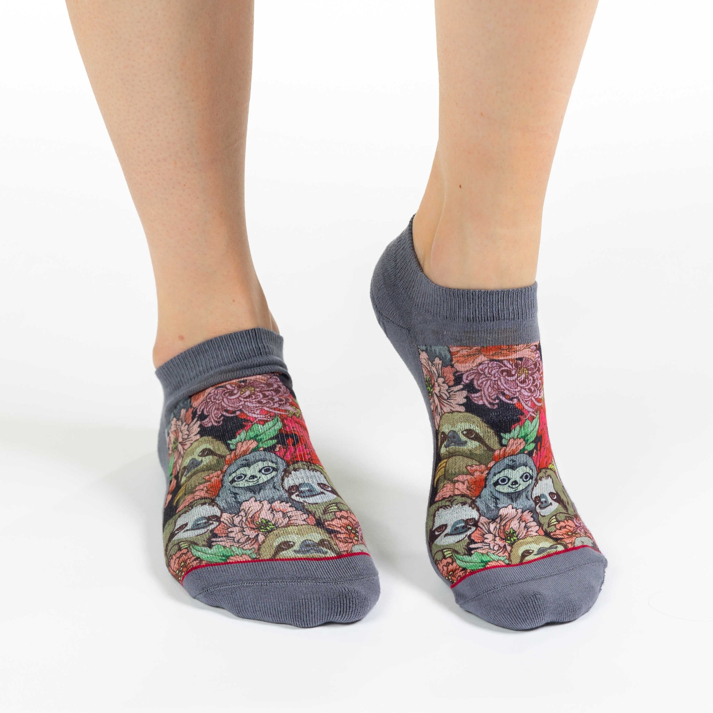 Women's Floral Sloths Ankle Socks