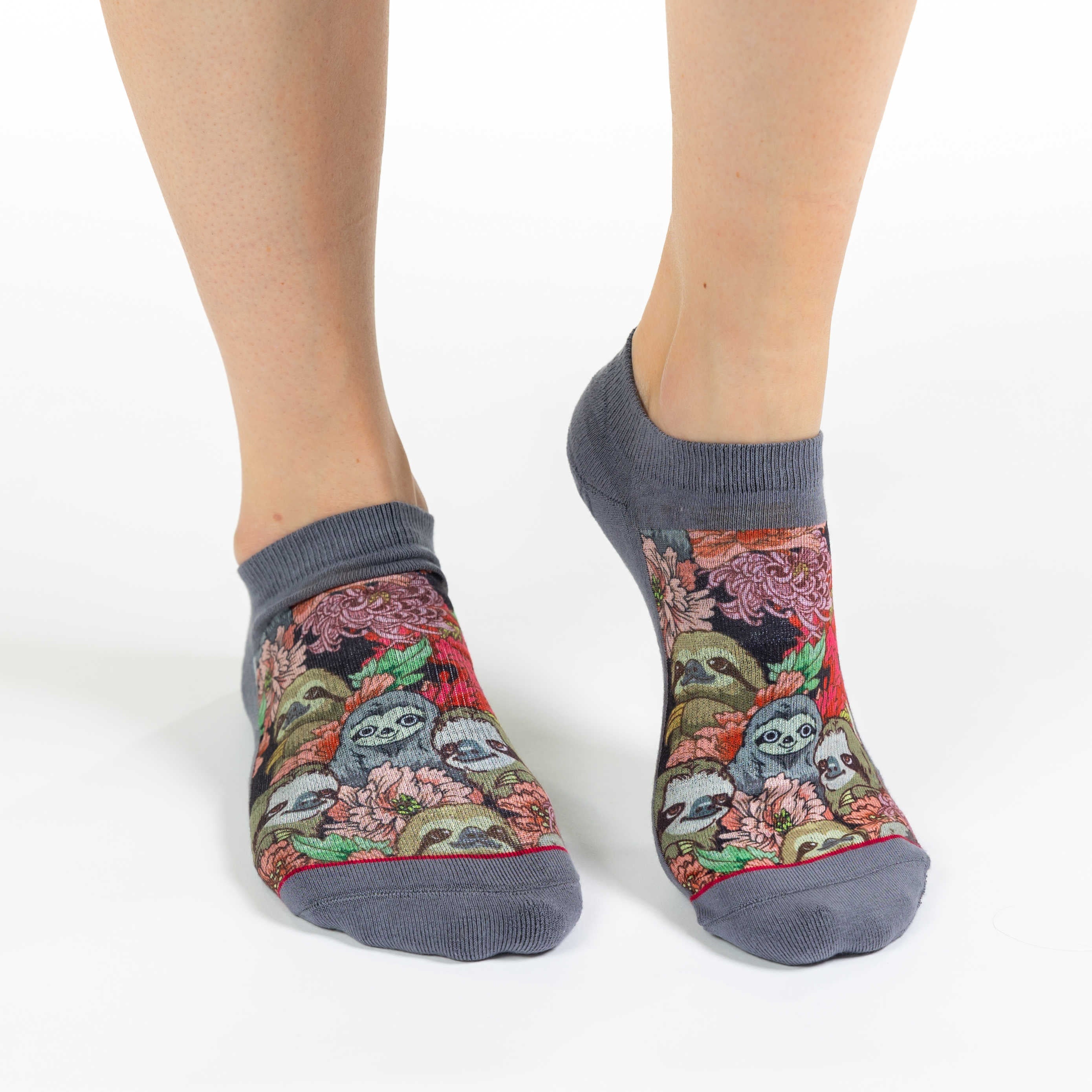 Women's Floral Sloths Ankle Socks