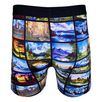 Men's Bob Ross Landscapes Collage Underwear