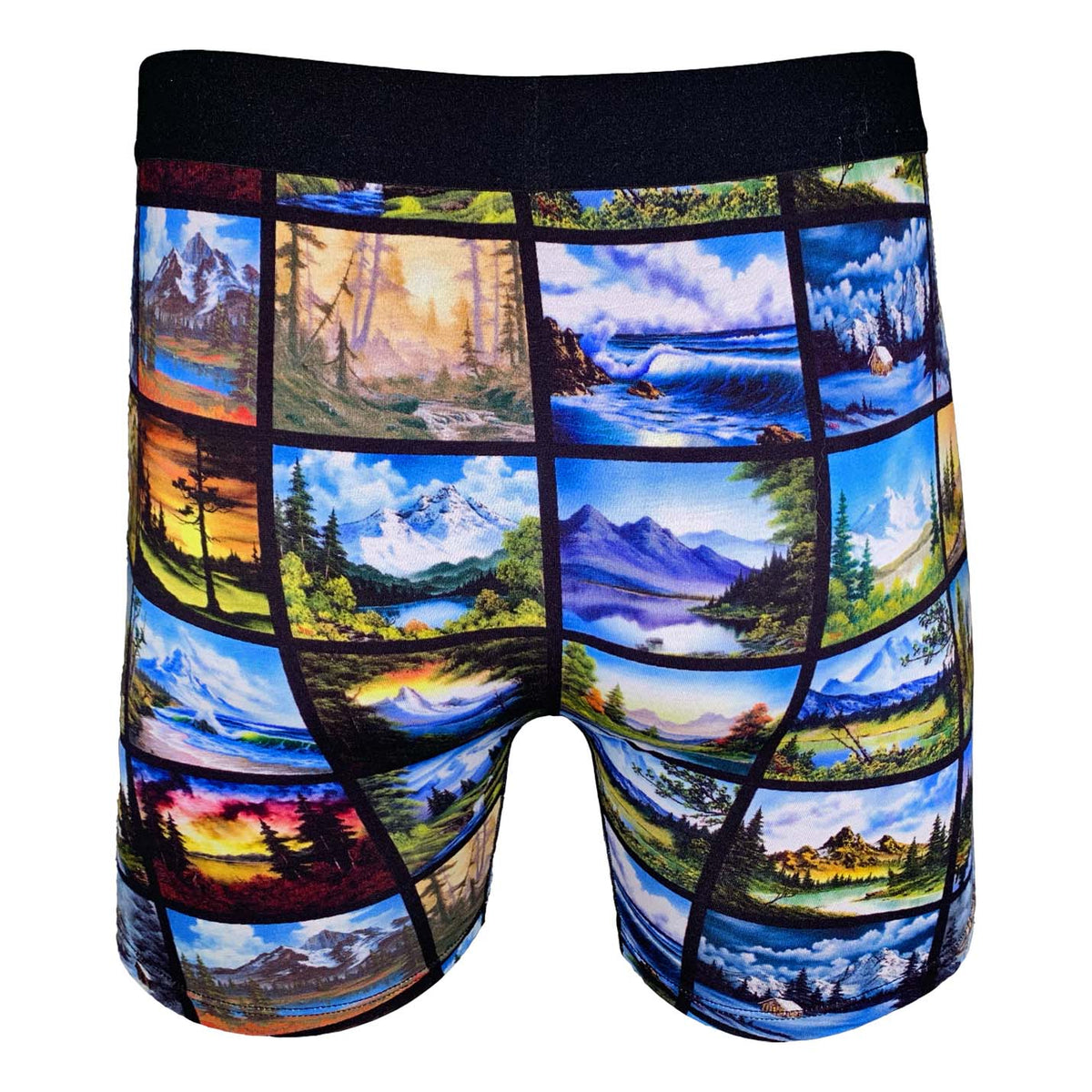 Men's Bob Ross Landscapes Collage Underwear